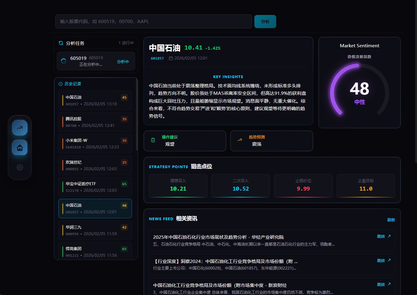 daily_stock_analysis 官方 FastAPI 股票分析服务界面